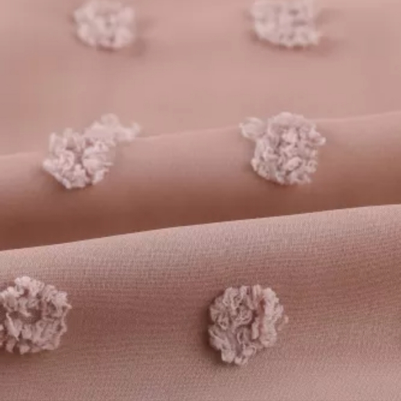 β€οΈπHPπNew Ruffled Swiss Dot Split Neck Ruffle Babydoll Blouse - Picture 7 of 16